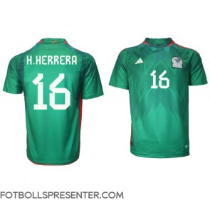 Mexiko Hector Herrera #16 Hemma Matchtröja VM 2022 Kortärmad